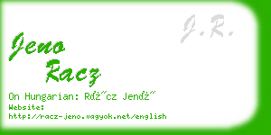jeno racz business card